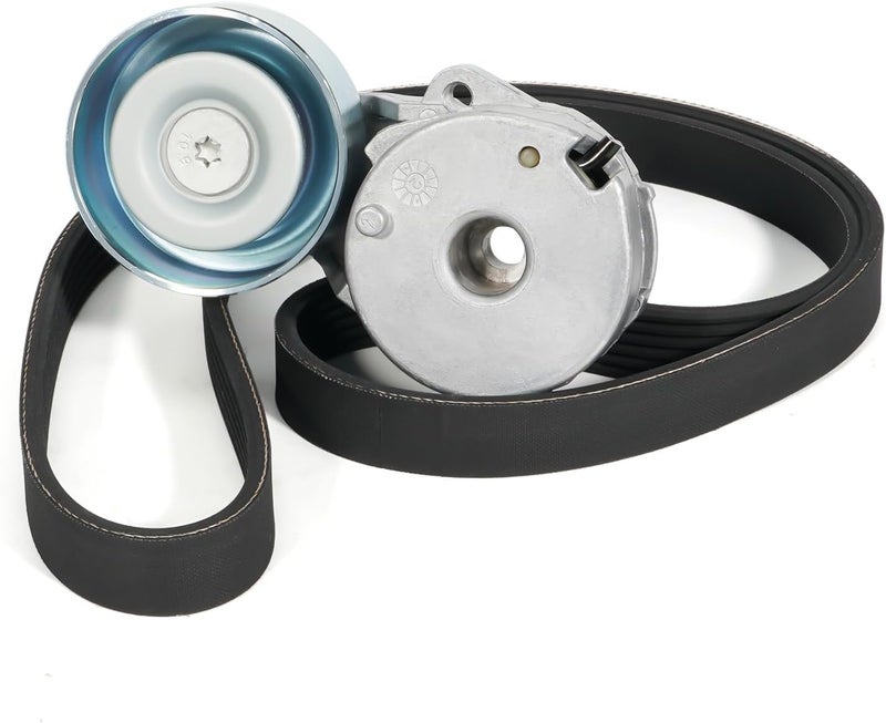 Dilomber 90K-39162A Serpentine Belt Drive Tensioner Component Kit Fit for Nissan Sentra 2.0L L4 DOHC, 2007-2012 Replace# Belt Tensioner 39162 11955JD20A 305396 89396, Serpentine Belt K060478 6PK1215 - Image 1